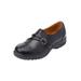 Extra Wide Width Women's The Natalia Slip-On Flat by Comfortview in Black (Size 9 1/2 WW)