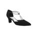 Wide Width Women's Moonlight Pumps by Easy Street® in Black Lamy (Size 7 W)