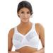 Plus Size Women's Magic Lift® Embroidered Wireless Bra by Glamorise in White (Size 38 H)