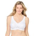 Plus Size Women's Glamorise® Magic Lift® Medium-Impact Wireless Sport Bra 1005 by Glamorise in White (Size 38 DD)