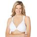 Plus Size Women's Brigitte Racerback Front-Close Seamless Underwire Bra by Leading Lady in White (Size 46 B)