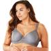 Plus Size Women's Brigitte Lace Underwire T-Shirt Bra 5214 by Leading Lady in Storm Front Grey (Size 44 G)