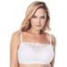 Plus Size Women's Lace Wireless Cami Bra by Comfort Choice in White (Size 50 G)