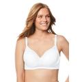 Plus Size Women's Stay-Cool Wireless T-Shirt Bra by Comfort Choice in White (Size 38 B)