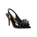 Wide Width Women's Denyell Pump by J. Renee in Black Patent (Size 7 1/2 W)