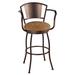 Lark Manor™ Amareona Swivel Bar & Counter Stool Upholstered/Metal in Black | 45.5 H x 16.5 W x 16.5 D in | Wayfair F34DF28A3D9F40A0980FEA0B09B1A4BF