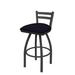 Holland Bar Stool 411 Jackie Low Back Swivel Bar & Counter Stool Plastic in Gray/Black | 34 H x 18 W x 18 D in | Wayfair 41125PW002