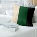 East Urban Home Milwaukee Basketball Linen Striped Pillow Cover Linen in Green/White/Black | 16 H x 16 W x 1 D in | Wayfair
