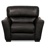 Armchair - Palliser Furniture Teague 44" Wide Leather Match Armchair Leather Match/Leather in Black | 35.5 H x 44 W x 41 D in | Wayfair