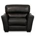 Armchair - Palliser Furniture Teague 44" Wide Leather Match Armchair Leather Match/Leather in Black | 35.5 H x 44 W x 41 D in | Wayfair