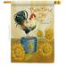 Breeze Decor Beautiful Day Rooster 2-Sided Polyester 40 x 28 in. House Flag in Brown | 40 H x 28 W in | Wayfair BD-FA-H-110133-IP-BO-D-US20-WA