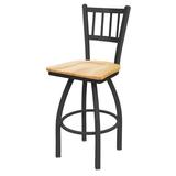 Holland Bar Stool Contessa Swivel Solid Wood Counter, Bar & Extra Tall Stool Wood/Metal in Gray | 16 D in | Wayfair 81030PWNatOak