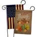 Breeze Decor Eat, Drink & Give 2-Sided Polyester 19 x 13 in. Garden flag in Black/Brown | 18.5 H x 13 W in | Wayfair