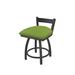 Holland Bar Stool Catalina 18" Low Back Vanity Stool Faux Leather/Upholstered/Leather in Green/Gray/Black | 28 H x 17 W x 17 D in | Wayfair