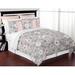 Sweet Jojo Designs Floral Comforter Set Polyester/Polyfill/Microfiber in Gray | Wayfair WatercolorFloral-GREY-Q-3