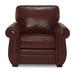 Armchair - Palliser Furniture Borrego 40" Wide Leather Match Armchair Leather Match/Leather in Black | 36 H x 40 W x 37 D in | Wayfair