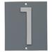 Montague Metal Products Inc. Floating 1-Line Wall Address Plaque Metal in Gray | 6 H x 4.5 W x 1 D in | Wayfair HMP-041-W-G-TT