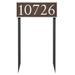 Montague Metal Products Inc. Serif 1-Line Lawn Address Sign Metal in Brown | 8.25 H x 15.5 W x 0.35 D in | Wayfair DSP-0012-L-CW