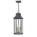 Hinkley Adair 3-Light Outdoor Hanging Lantern Glass/Aluminium/Metal in Brown/Gray | 23 H x 8.5 W x 8.5 D in | Wayfair 2932DZ