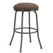 Red Barrel Studio® Huebner Swivel Bar & Counter Stool Upholstered/Metal in Gray/Black | 30 H x 16.5 W x 16.5 D in | Wayfair