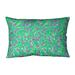 Ebern Designs Leffel Swirly Floral Lumbar Pillow Polyester/Polyfill/Linen in Indigo | 26 H x 26 W x 9.5 D in | Wayfair