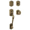 Baldwin Bethpage Handleset w/ Single Cylinder Deadbolt & Door Knob & Rosette in Yellow/Black | 23.8 H x 4.9 W x 4.8 D in | Wayfair 85327.050.ENTR