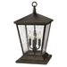 Lark Manor™ Andaiye 4-Light Outdoor Wall Lantern Metal in Brown | 19.8 H x 11 W x 11 D in | Wayfair F8519DF385F54ABB8045BF99C22F6357