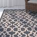 Blue/Navy 79 x 0.25 in Area Rug - Winston Porter Herefordshire Chevron Navy/Beige Indoor/Outdoor Area Rug | 79 W x 0.25 D in | Wayfair