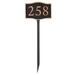 Montague Metal Products Inc. Serif 1-Line Lawn Address Sign Metal in Black | 8.25 H x 11 W x 0.35 D in | Wayfair DSP-0007-L-BC