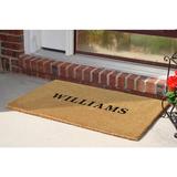 Red Barrel Studio® Goldenray Heavy Duty Coco No Border Single Picture Frame Personalized Outdoor Door Mat Coir in White | Wayfair