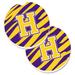 Latitude Run® Monogram Initial Q Tiger Car Coaster Ceramic in Yellow | 2.5 H x 0.25 D in | Wayfair 233DD944A81D4CADB6AF07336EE318B7