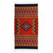 Red 70" x 90" L Area Rug - Union Rustic Aggri Hand-Woven Area Rug 70.0 x 0.2 in blue/Wool | 70" W X 90" L | Wayfair 191020