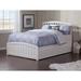 Bharmal Full Solid Wood Panel Bed w/ Trundle by Harriet Bee Wood in White | 44.25 H x 55.75 W x 77.25 D in | Wayfair