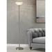 Everly Quinn Mclain 71" Torchiere Floor Lamp Metal/Crystal in Gray | 71 H x 11 W x 11 D in | Wayfair A3FF0F3FD28C4867862B1083DE0ACE5C