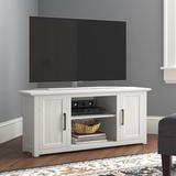 The Twillery Co.® Rozier Corner TV Stand for TVs up to 50" Wood in White | Wayfair 899C3BA10497427EB5B9E15AF3DC1441