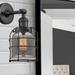 Williston Forge Decatur 1 - Light Dimmable Armed Sconce Glass/Metal in Gray/Black | 12 H x 6 W x 8 D in | Wayfair 705A1E380F9F41778BE9F2F937D72388