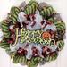 The Holiday Aisle® Happy Halloween Wreath w/ Jack O 'Lantern Burlap/Deco Mesh in Black/Green/Orange | 24 H x 24 W x 6 D in | Wayfair