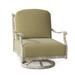 Woodard Casa Swivel Outdoor Rocking Chair in Gray/Black/Brown | 35.75 H x 29.5 W x 34 D in | Wayfair 3Y0477-70-43C