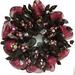 The Holiday Aisle® Haunting Roses 24" Deco Mesh Wreath Burlap/Deco Mesh in Black/Indigo | 24 H x 24 W x 6 D in | Wayfair