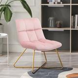 Lounge Chair - Mercer41 Scheidt 57.15Cm Wide Velvet Lounge Chair Velvet in Pink | 31 H x 22.5 W x 27.75 D in | Wayfair