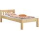 Erst-Holz Einzelbett Massivholz-Bett Kiefer natur 90x200 Futonbett Jugendbett Rollrost Singlebett 60.38-09FLM