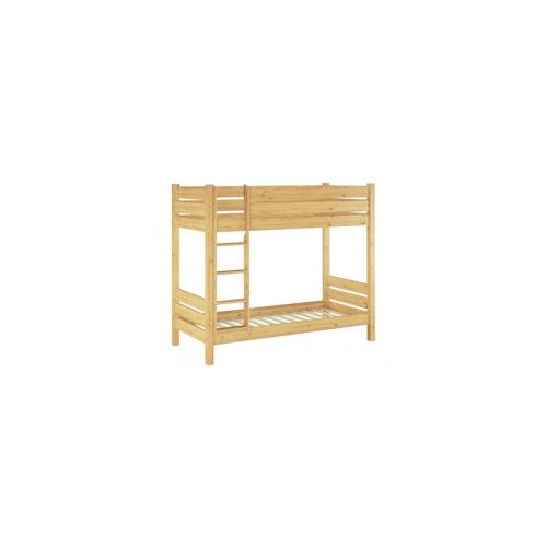 Erst-Holz Etagenbett Kiefer massiv 80x220 Nische 80 teilbar 2 Rollroste Stockbett 60.16-08-220T80