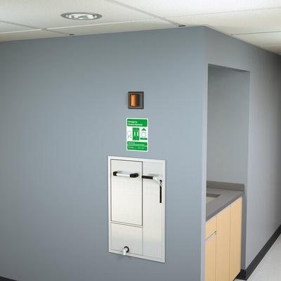 Guardian Equipment GBF2162 Recessed Safety Station with Drain Pan, Daylight Drain, and Recess Mounted Shower Head