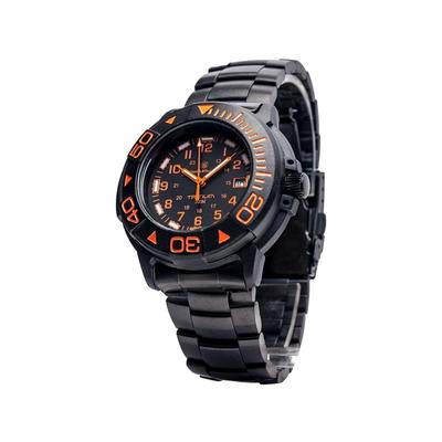 Smith and Wesson Diver Watch w/ Metal and Rubber Strap Black/Orange SWW-900-OR