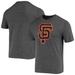 Men's Fanatics Branded Charcoal San Francisco Giants Weathered Official Logo Tri-Blend T-Shirt