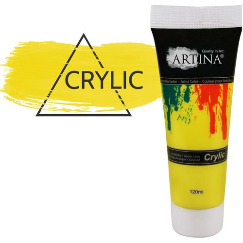 Acrylfarbe 120 ml Zitronengelb - Artina