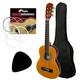 TIGER Linkshänder 4/4 GröÃŸe Klassische Gitarre Pack Nylon Saiten