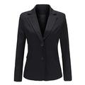 YYNUDA Women's Long Sleeve Casual Work Formal Suit Smart Jacket Blazer Elegant Slim Fit Coat Black