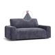 Menotti 2 Seater Sofa Cover - Sanitised Velvet Couch Slipcovers Soft Fabric For Leather Settee Cover Stretch Elastic Furniture Protector for pets Sofa Cover - Velvet Collection (Grey, 2 Seater)