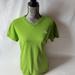 Adidas Tops | Adidas Women's Green Short Sleeve V-Neck Top | Color: Green | Size: L